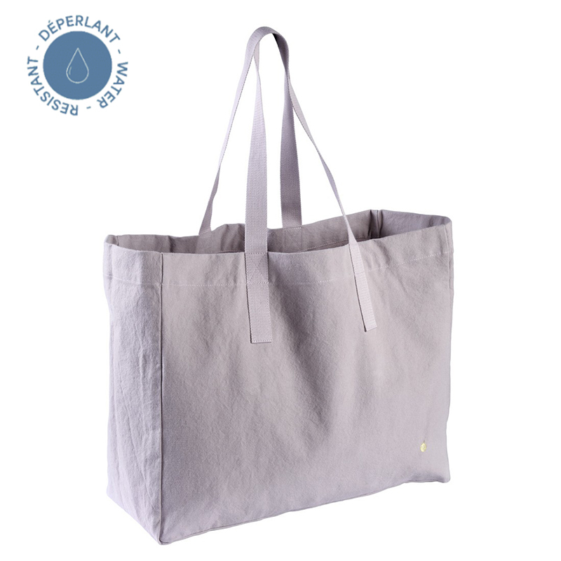 法國La cerise sur le gâteau 有機棉購物袋-淺灰紫