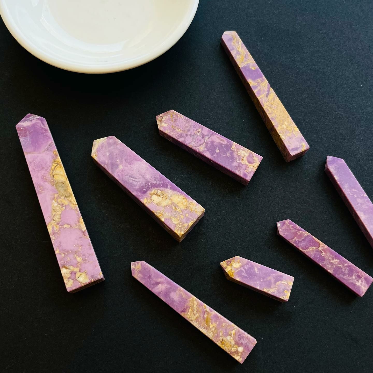 [原石] 美國紫雲母 斜磷鐵礦 水晶柱