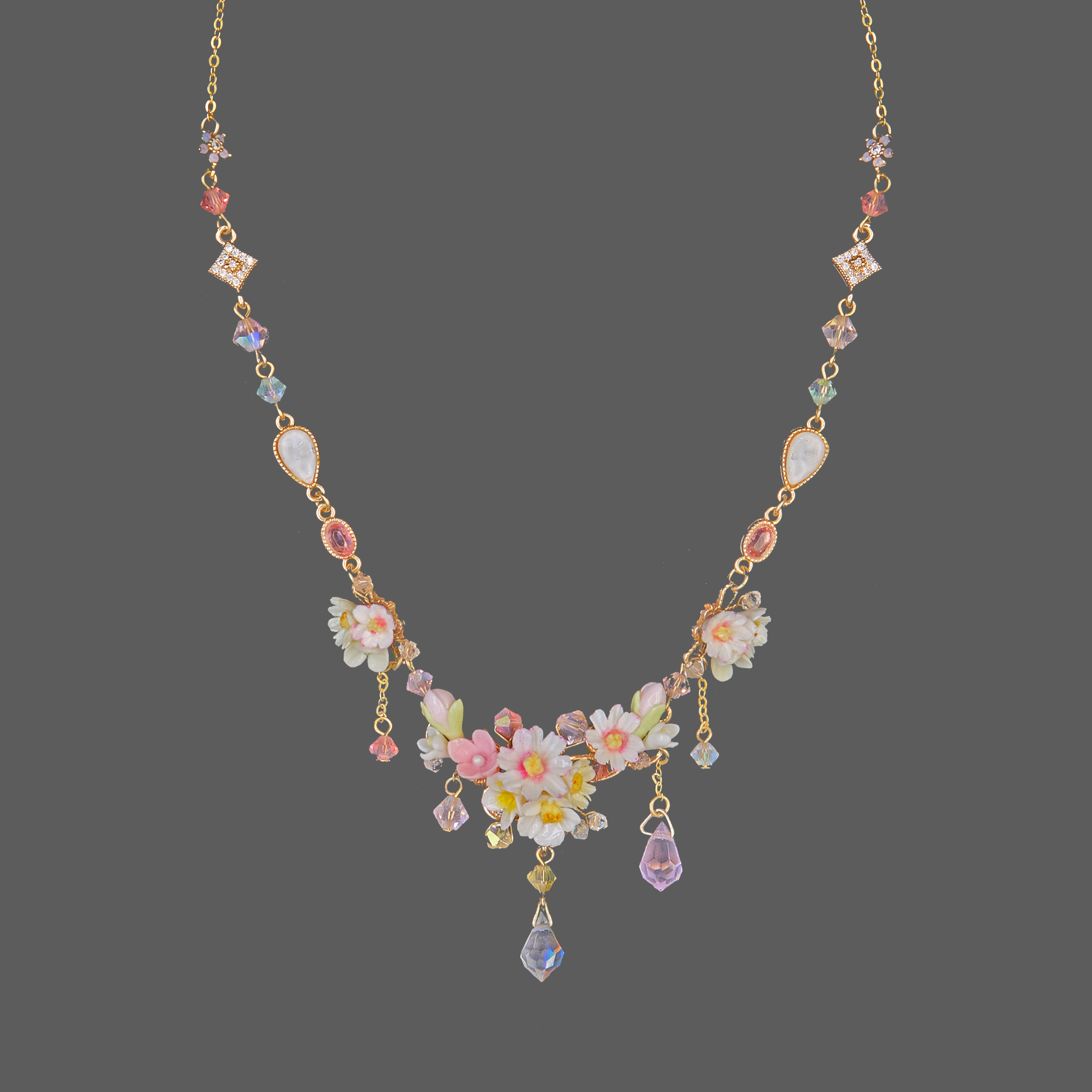 Small Town Alley Floral Necklace