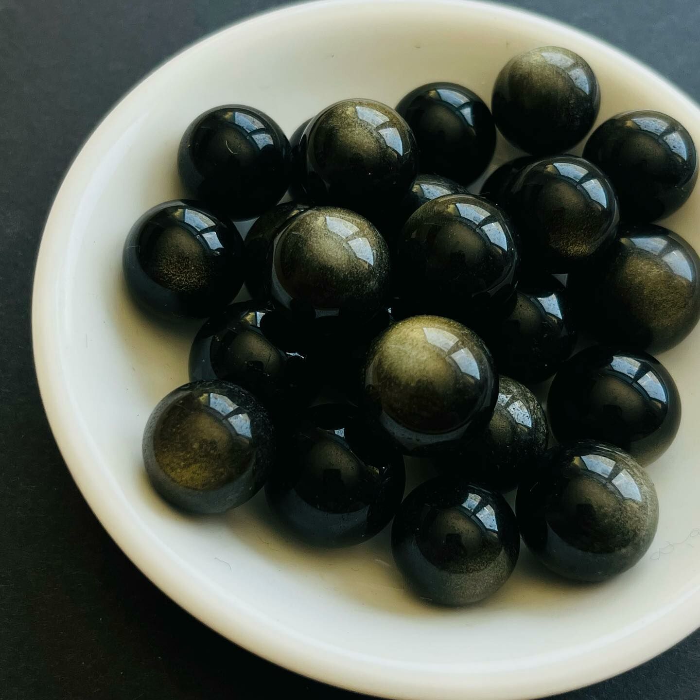 [原石] 金曜石 水晶小球