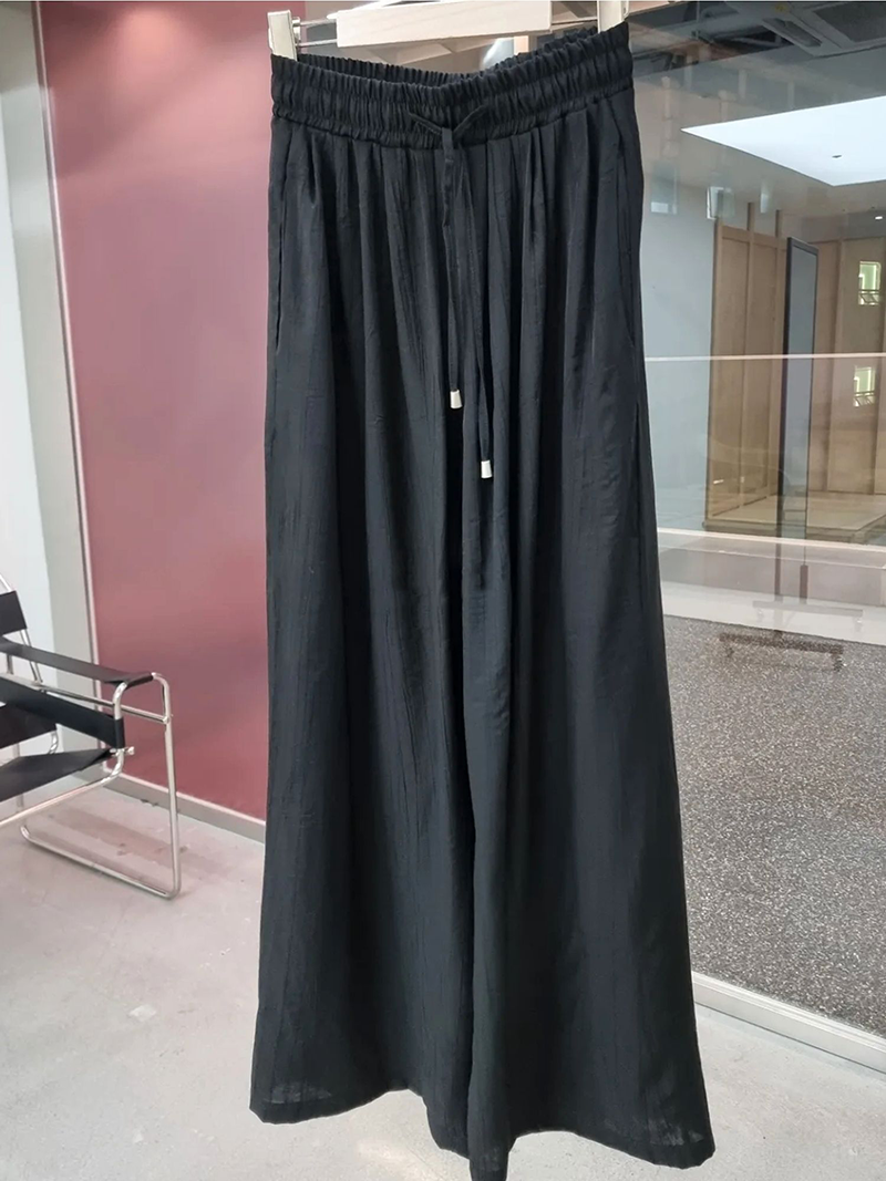 [現貨]質感輕盈涼感寬褲 [ 2色 / Free ]