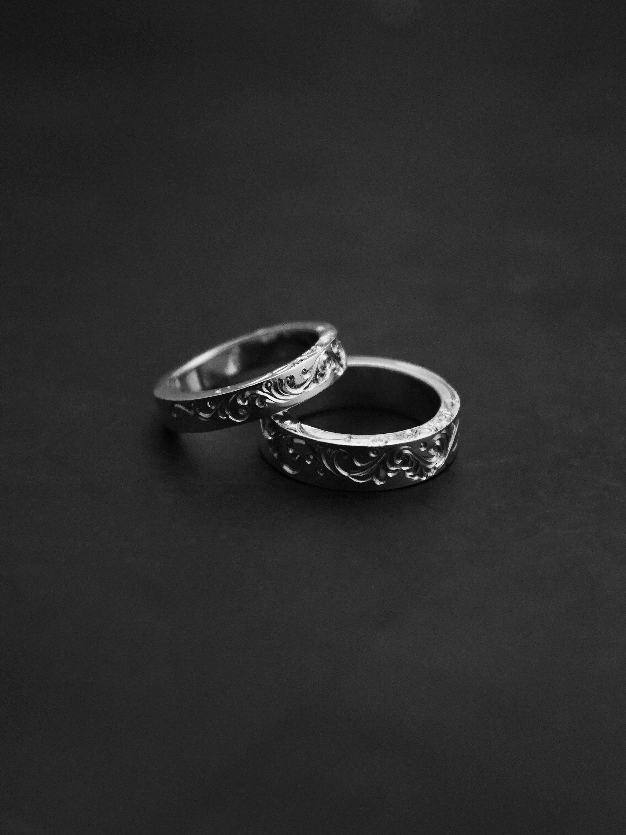 Jinny's TB PRE 銀唐草平打戒 4mm