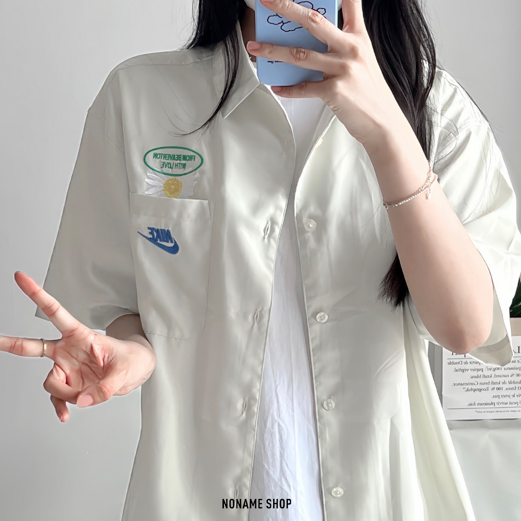 NIKE NSW 雛菊 刺繡 短袖 襯衫 (男款)