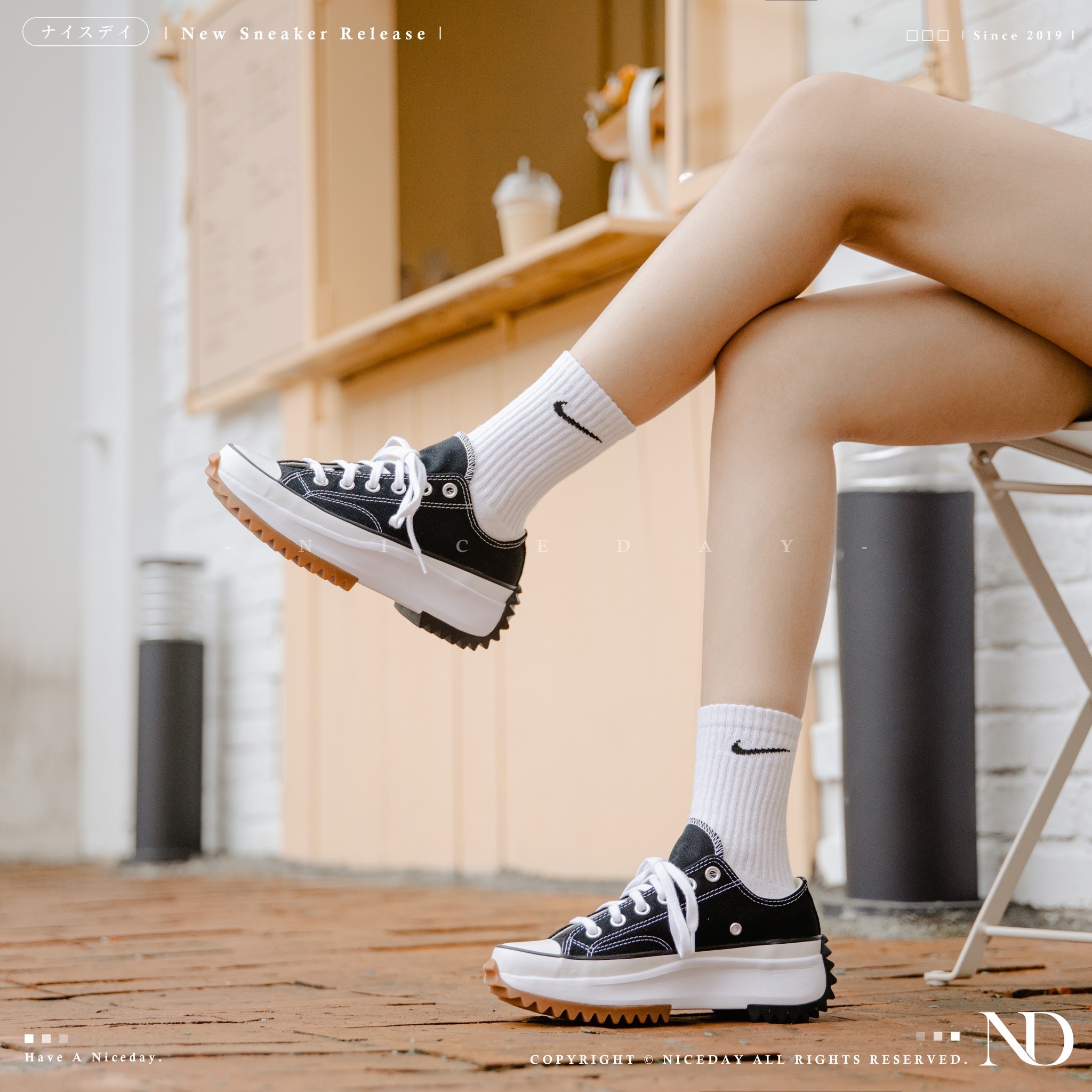 NICEDAY 現貨 Converse Run Star Hike Low 黑 低筒 增高 厚底 JW平民款 168816c