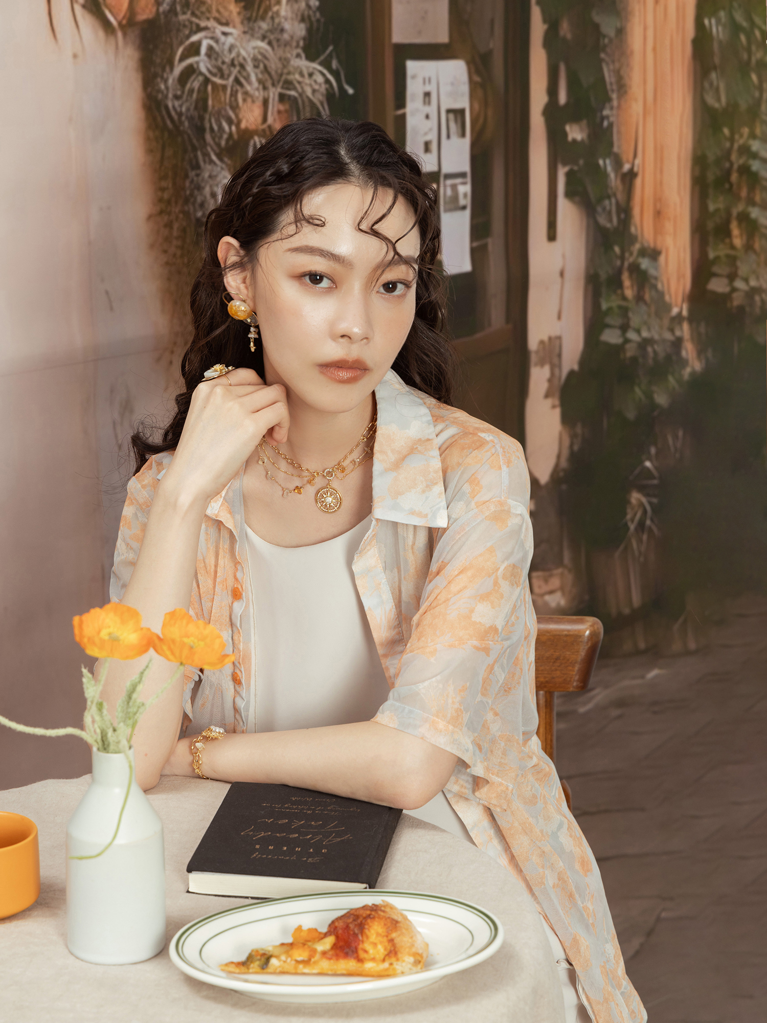 威尼斯之旅。MUCHAT手作14+18KGP黃水晶鋯石太陽項鍊