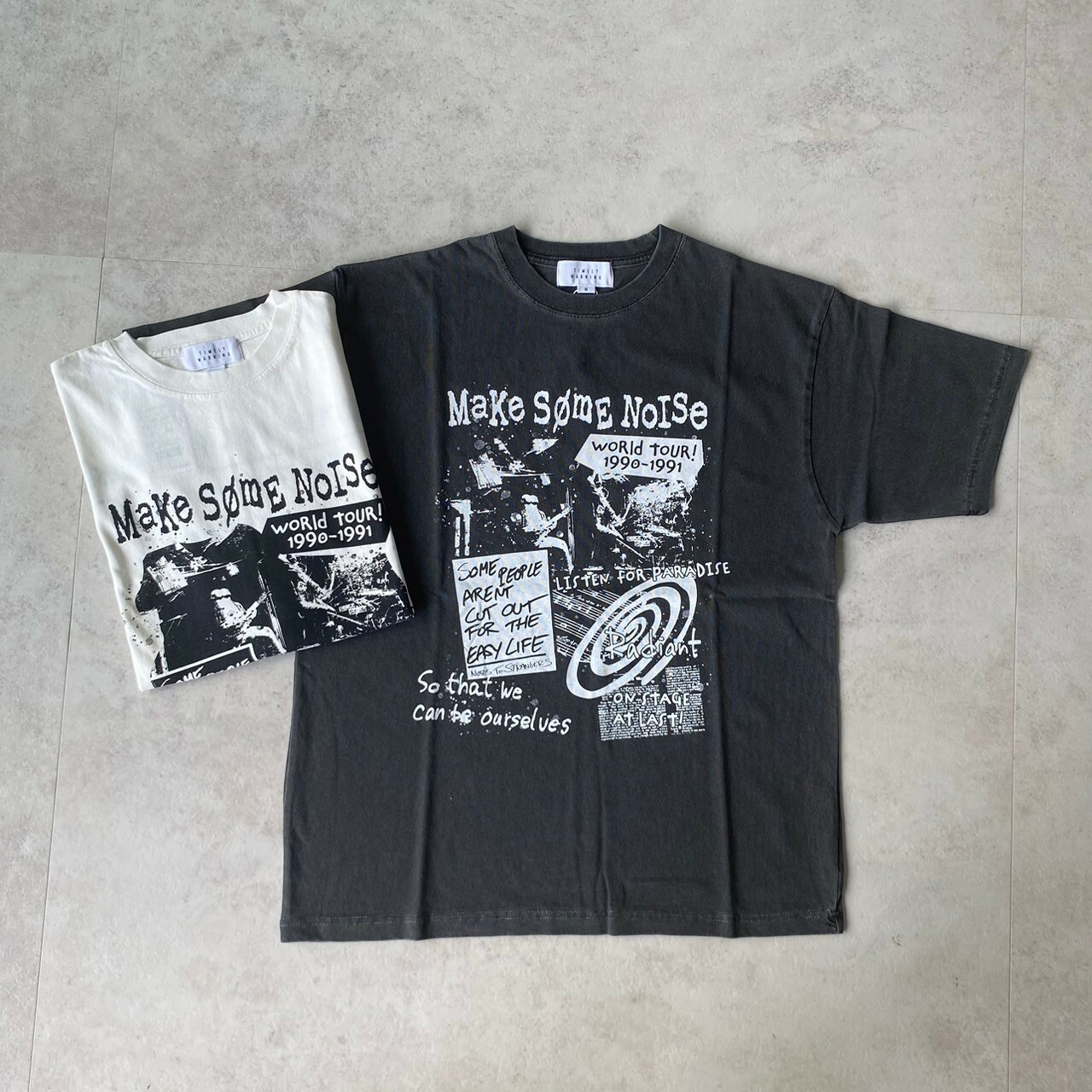 Timely Warning 搖滾印花短Tee M-24551018