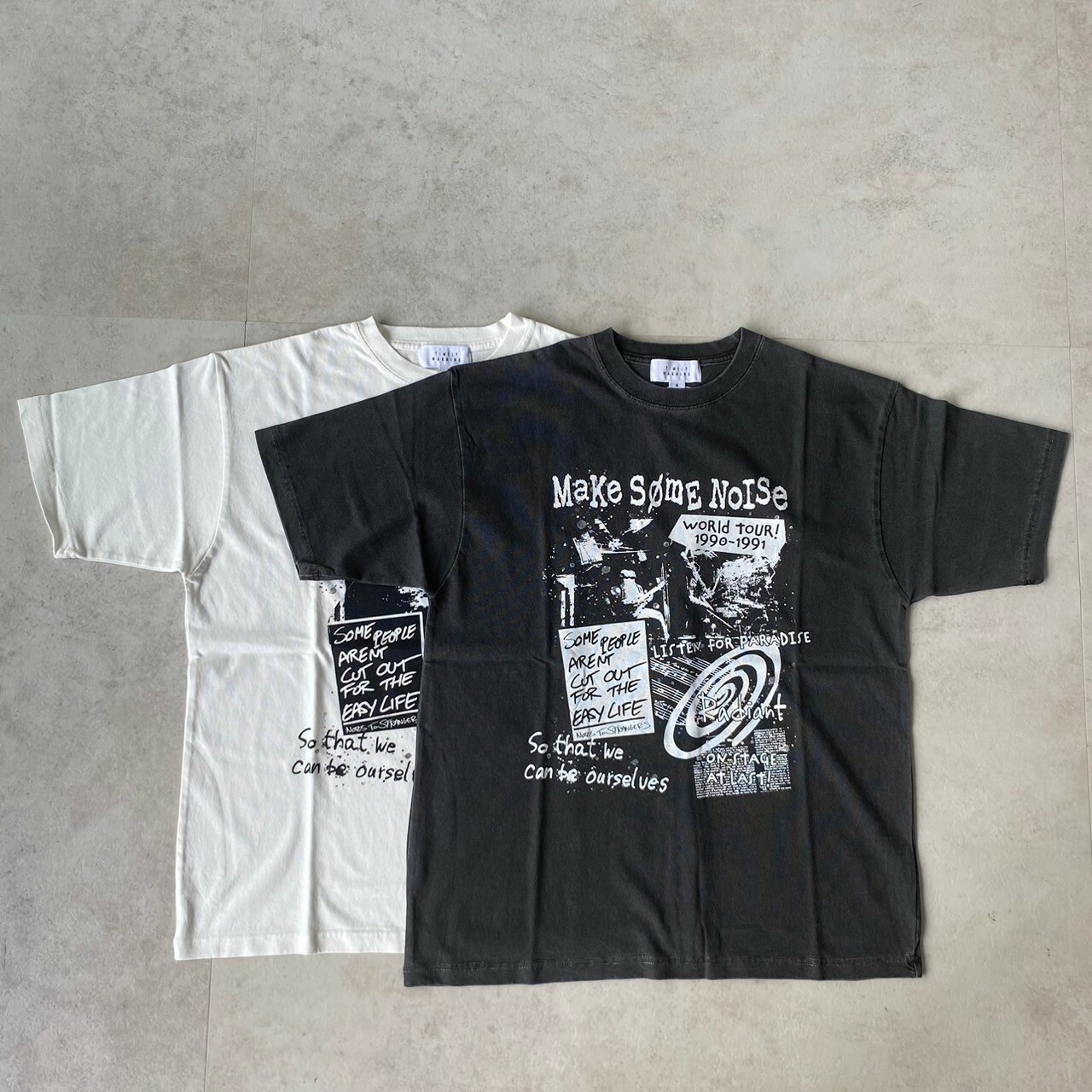 Timely Warning 搖滾印花短Tee M-24551018