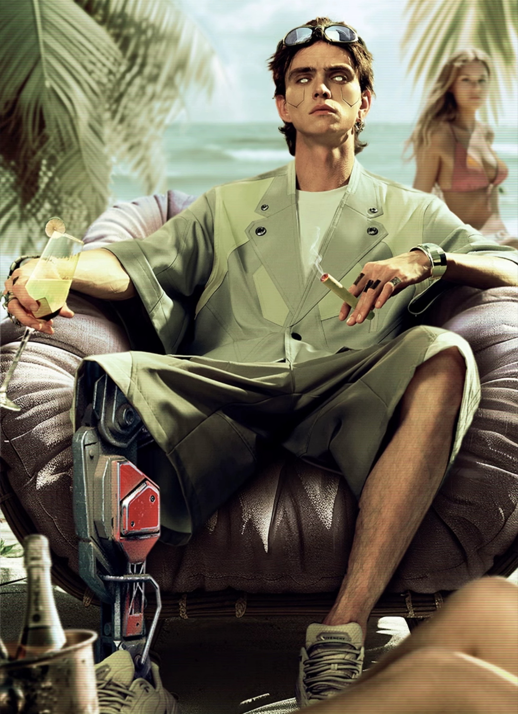 不作惡「Demiurge IV西服-沙梟」L11027 代基里灰綠