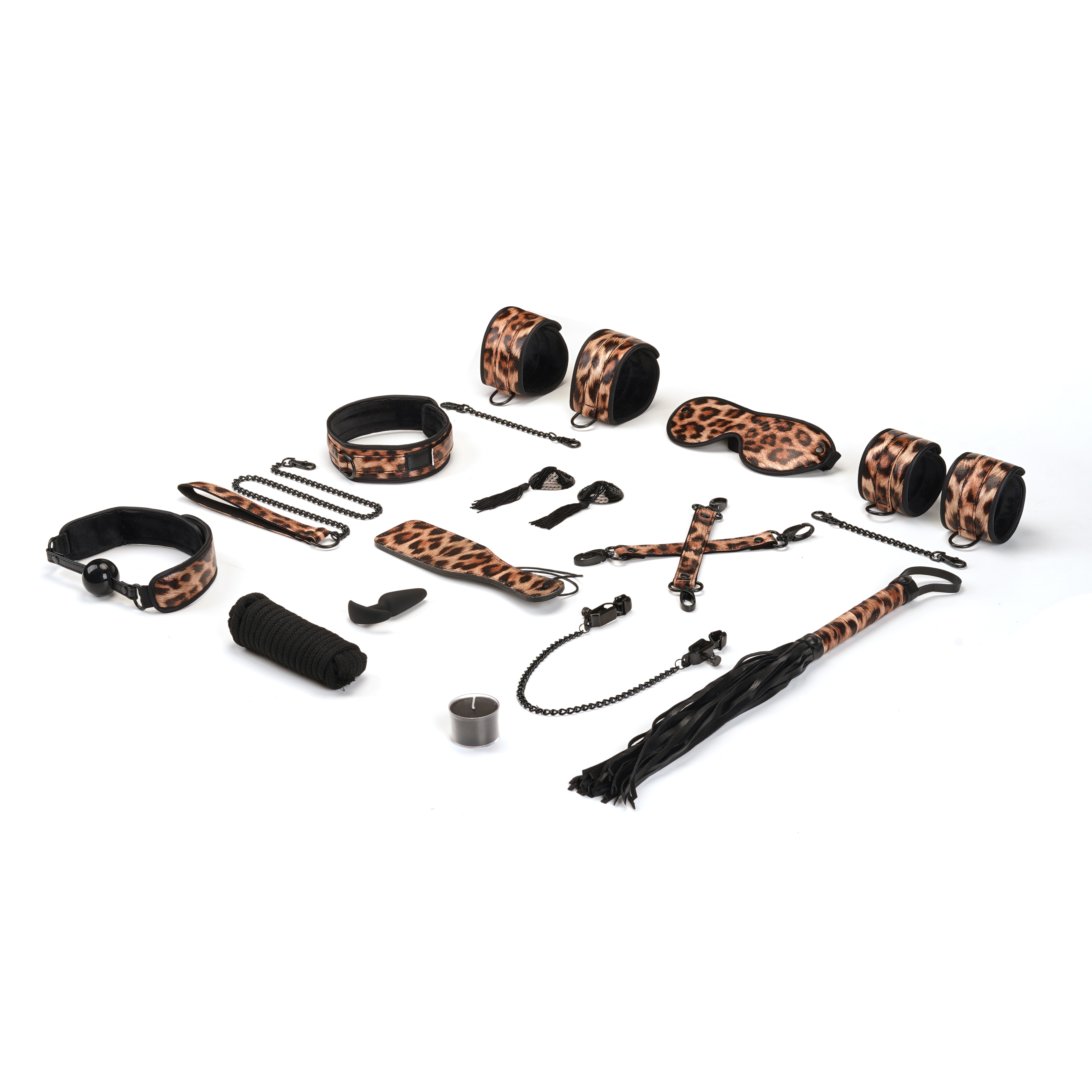 Liebe Seele Leopard Print Soft Bondage Kit 13 Pieces