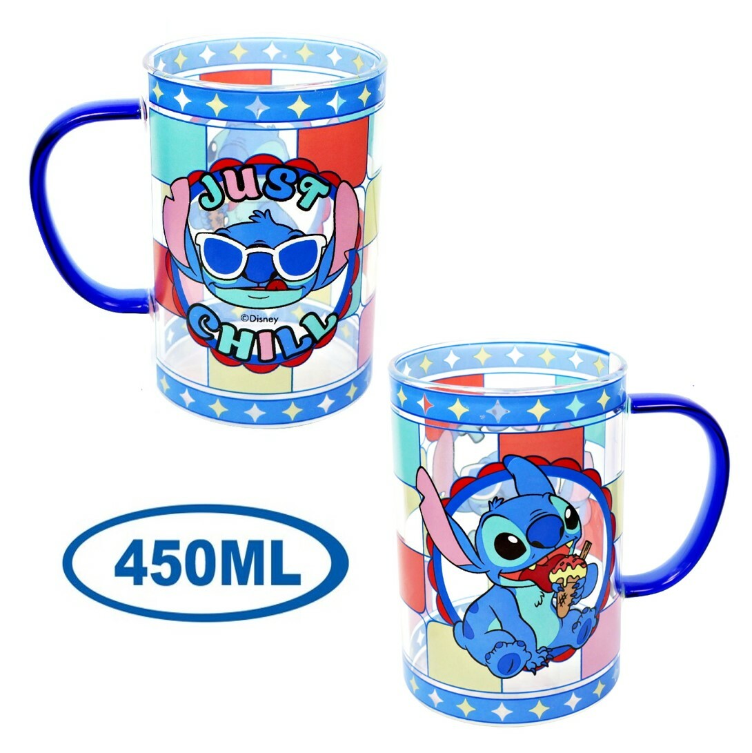 迪士尼史迪仔 | 玻璃杯 | 彩色杯柄