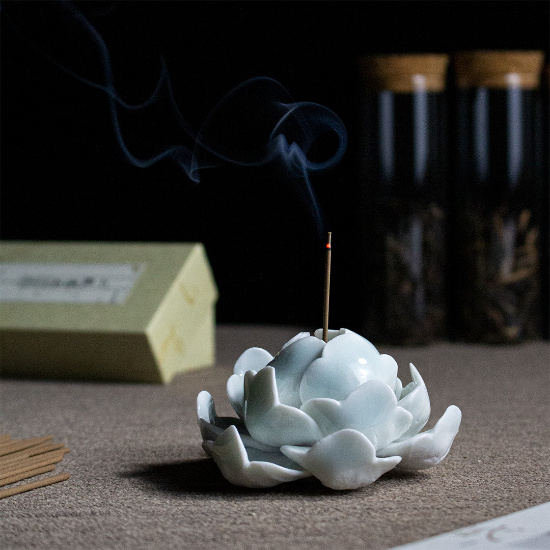 手作牡丹線香座