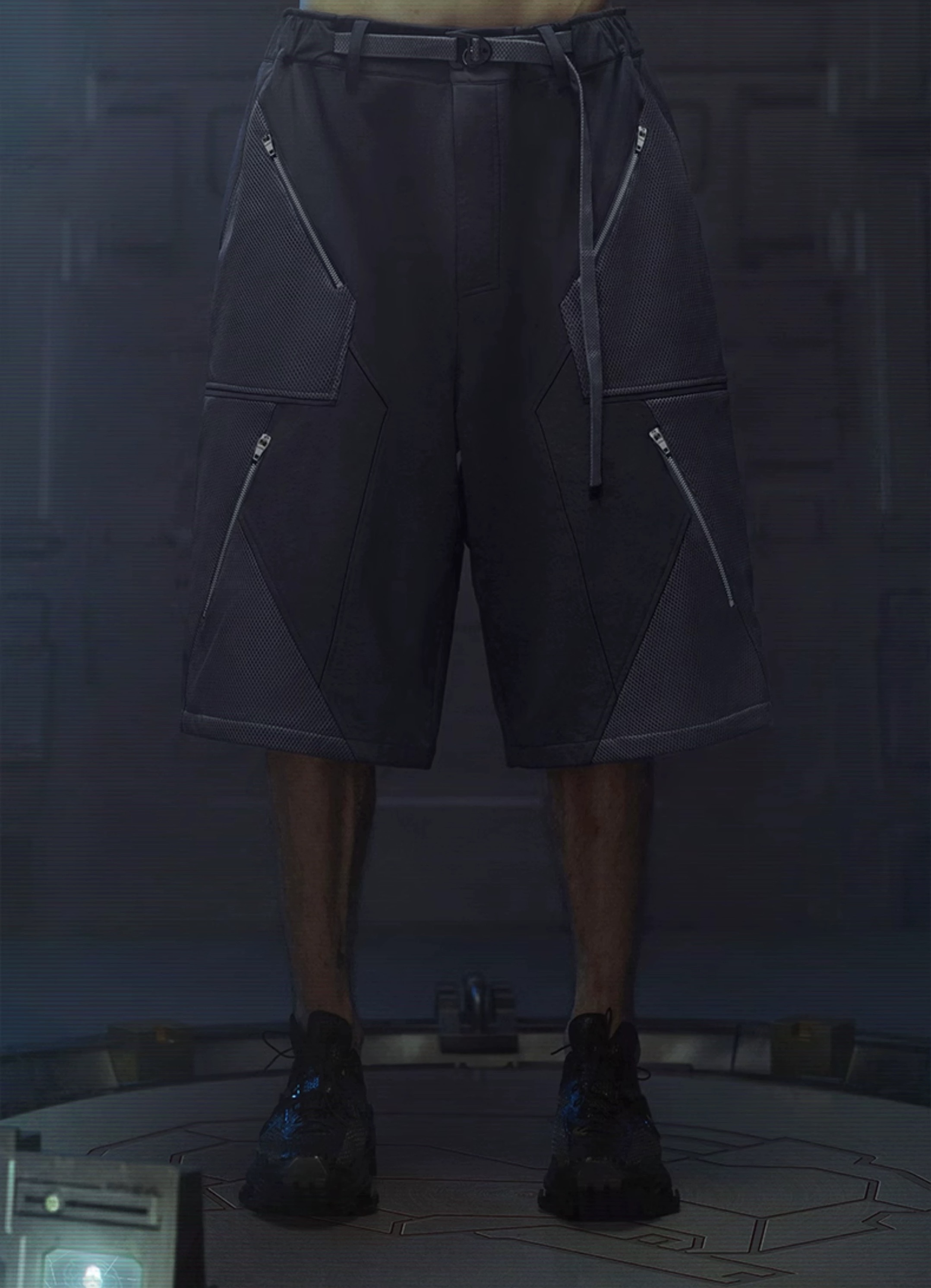 不作惡「Bellator短褲-渡鴉」 L12014 碳素黑