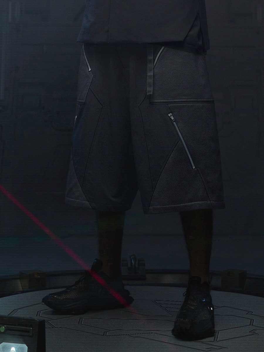 不作惡「Bellator短褲-渡鴉」 L12014 碳素黑