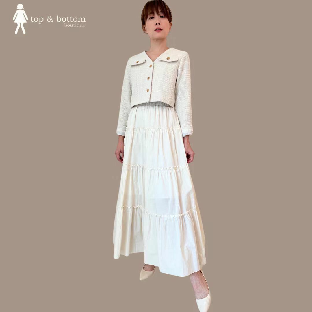 L/SLEEVE TWEED SHORT JACKET