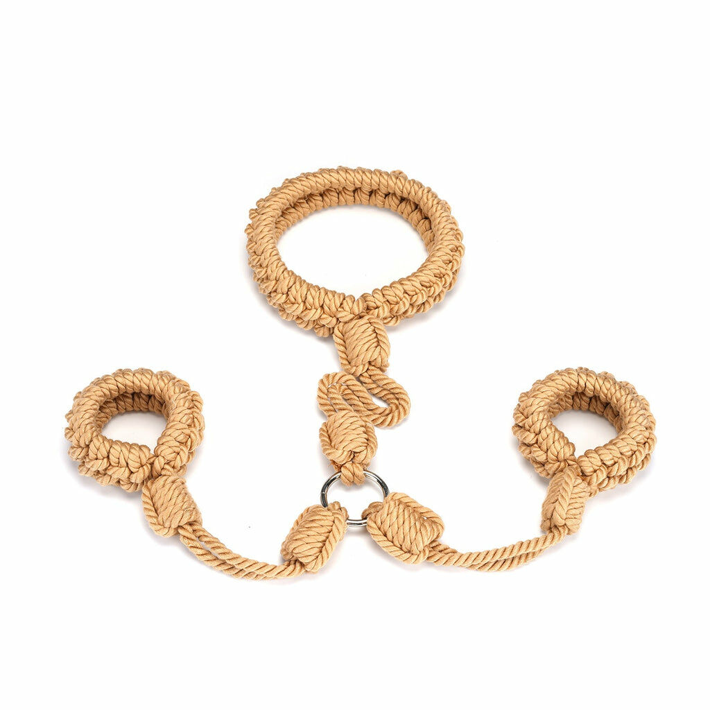 Liebe Seele Bound You ll 麻製頸圈連手扣束縛