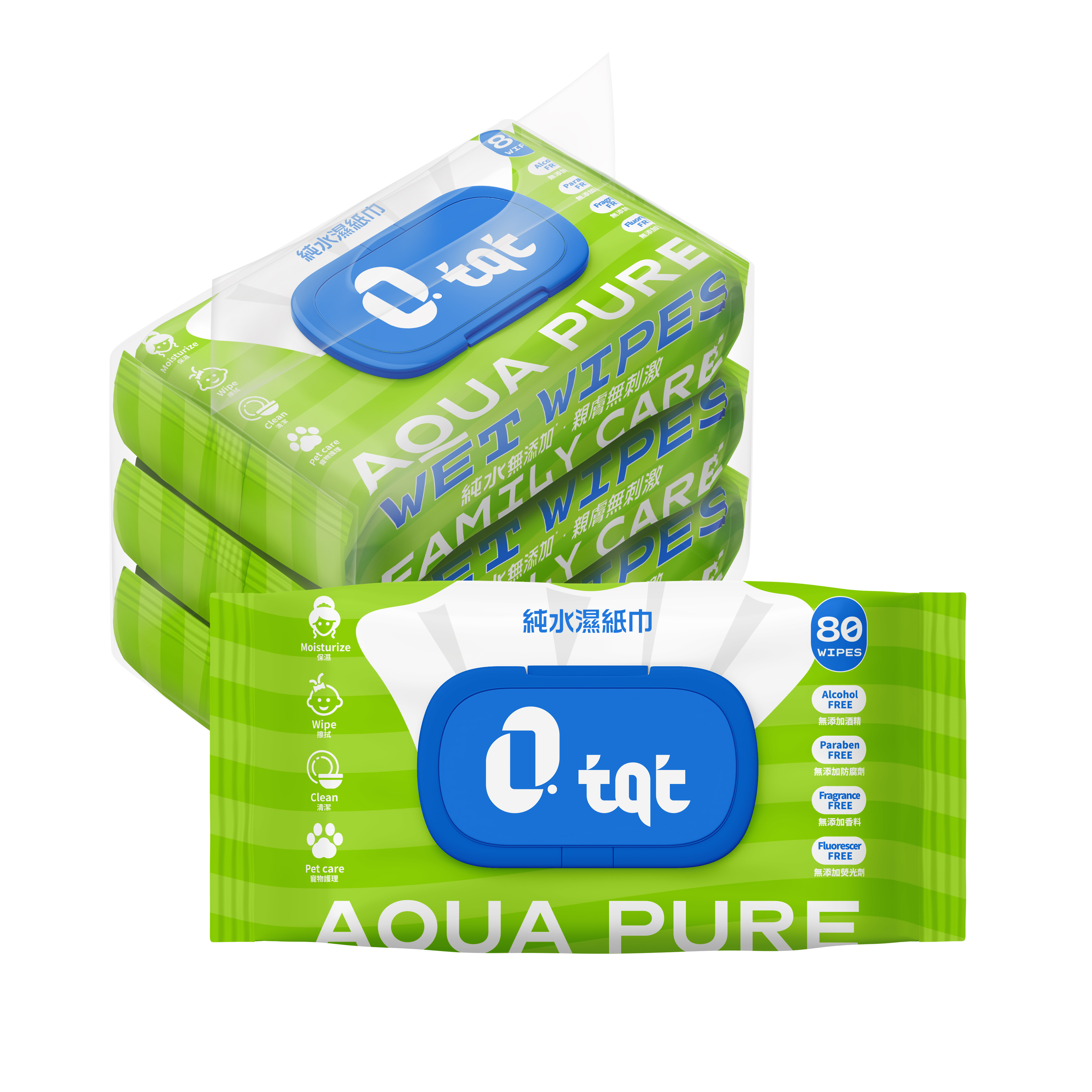 TQT 純水濕紙巾 (80片) x3 (最佳日期 : 2027.05)