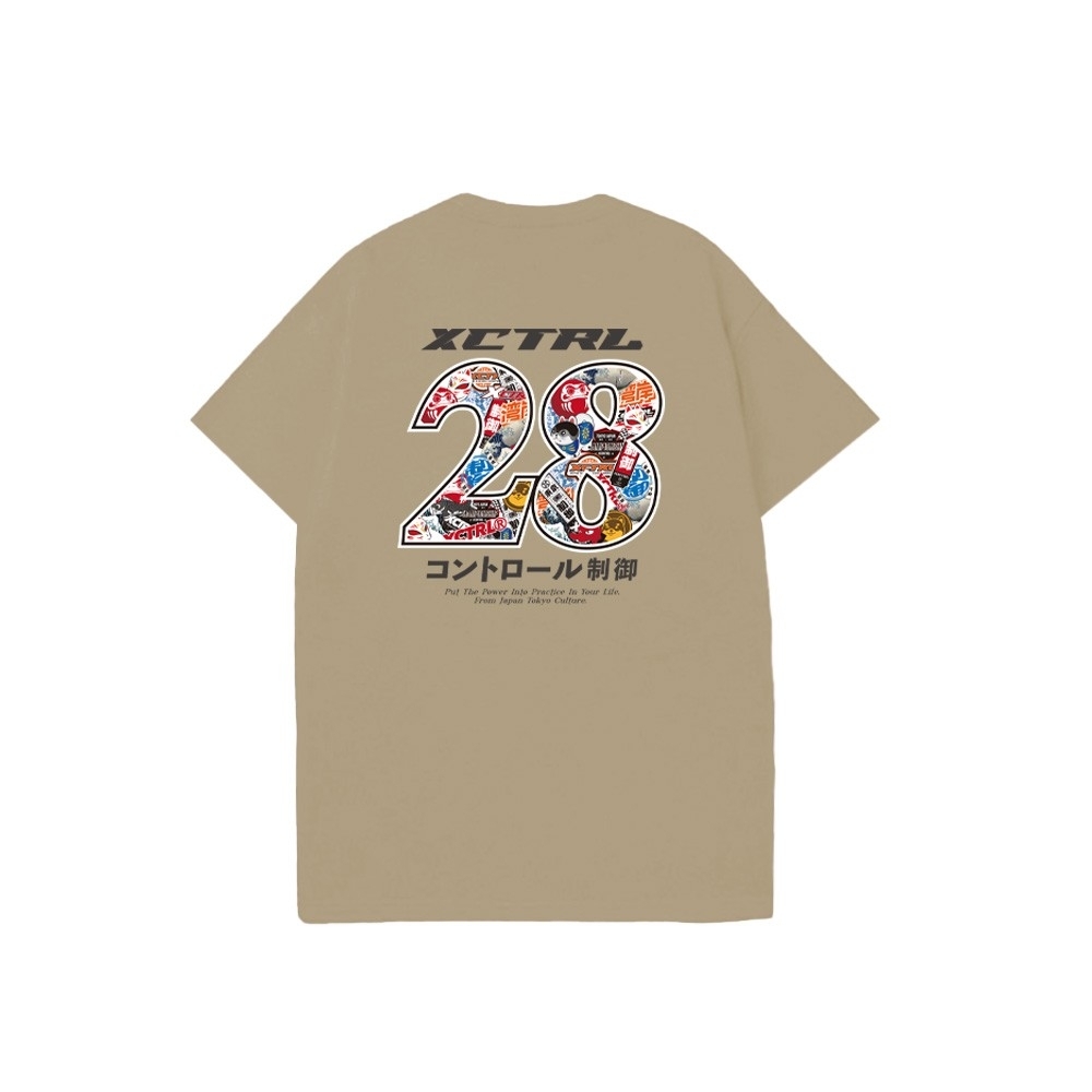 XCTRL 平成28年日式爆炸貼短T-卡其
