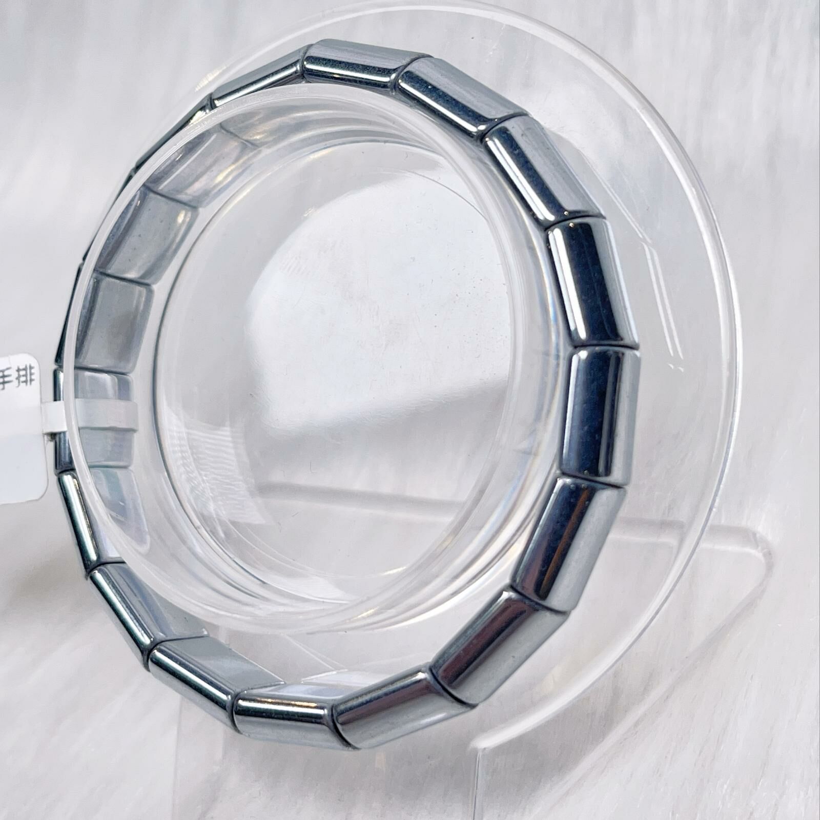 黑膽石電鍍銀手排 CH1136