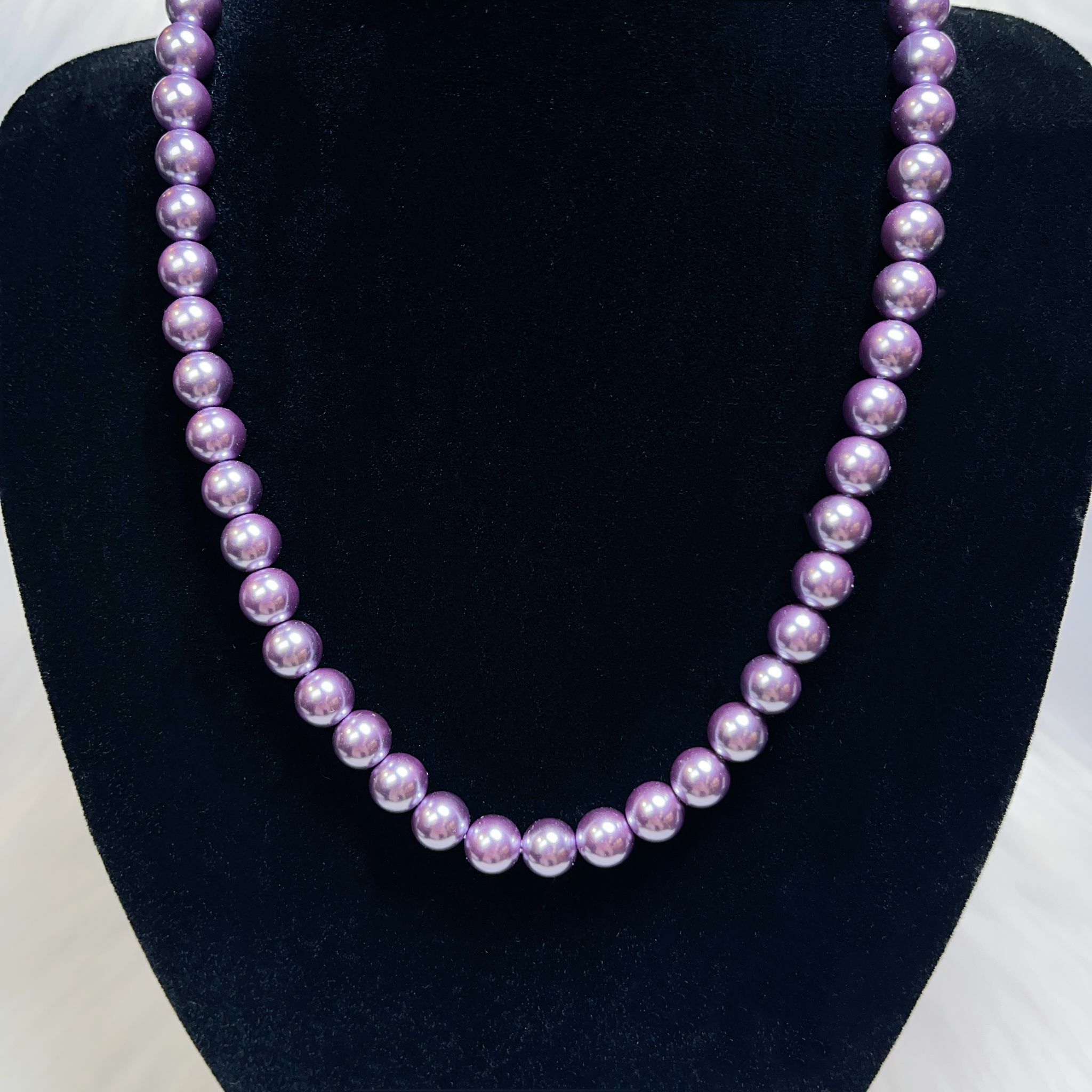 紫色貝珠頸鏈 CN670