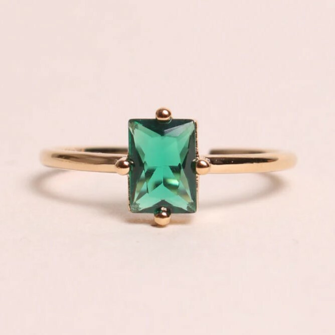 1WK0708-153 WAEKURA Ring Madeleine Vert (A-LX-E)