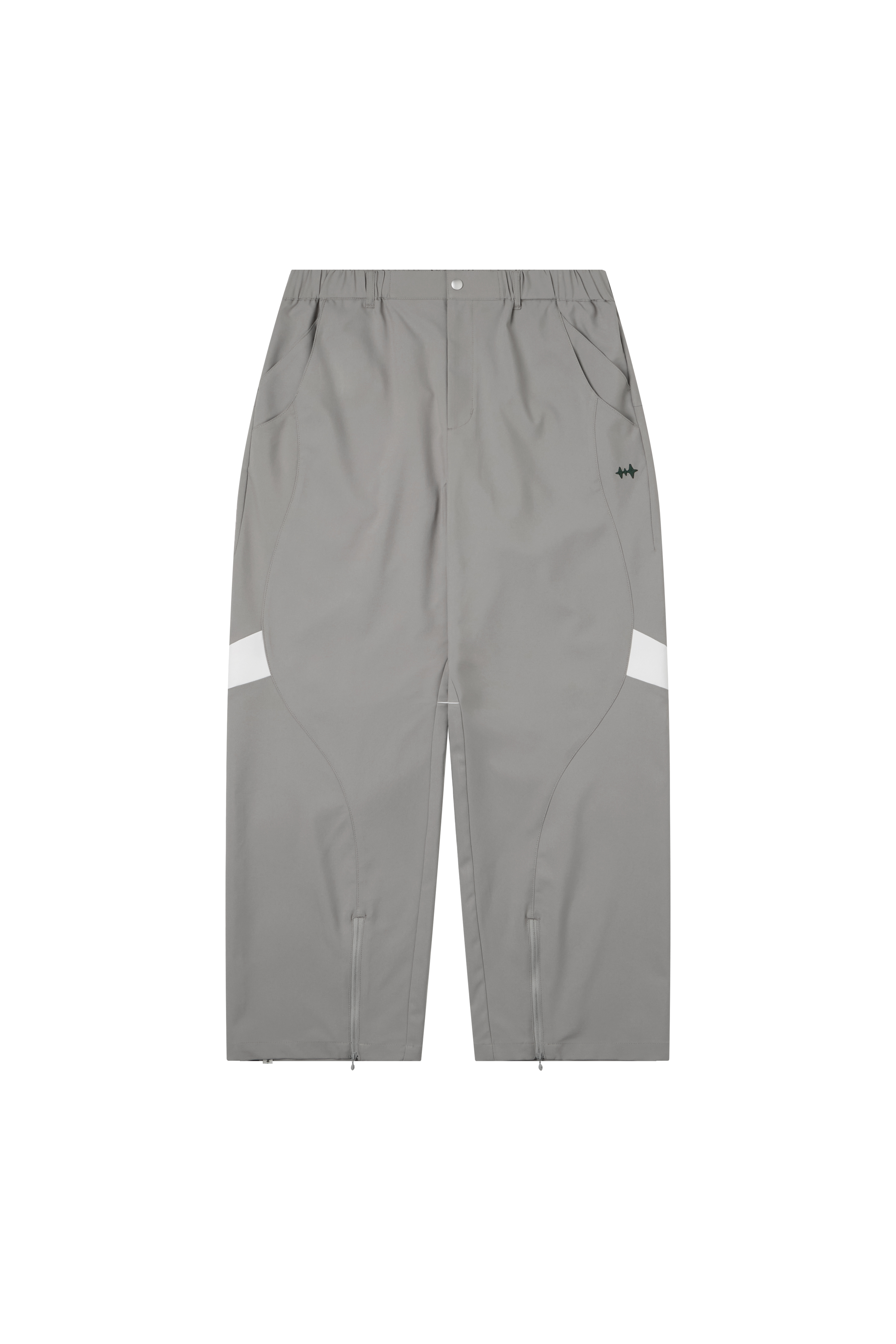 CURVED SPLICING TROUSERS - GREY