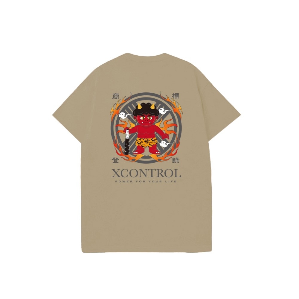 XCTRL 百鬼赤鬼短T-卡其