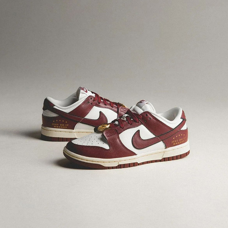 NIKE DUNK LOW SE TEAM RED WMNS 酒紅 金幣 低筒 女鞋 DV1160-101
