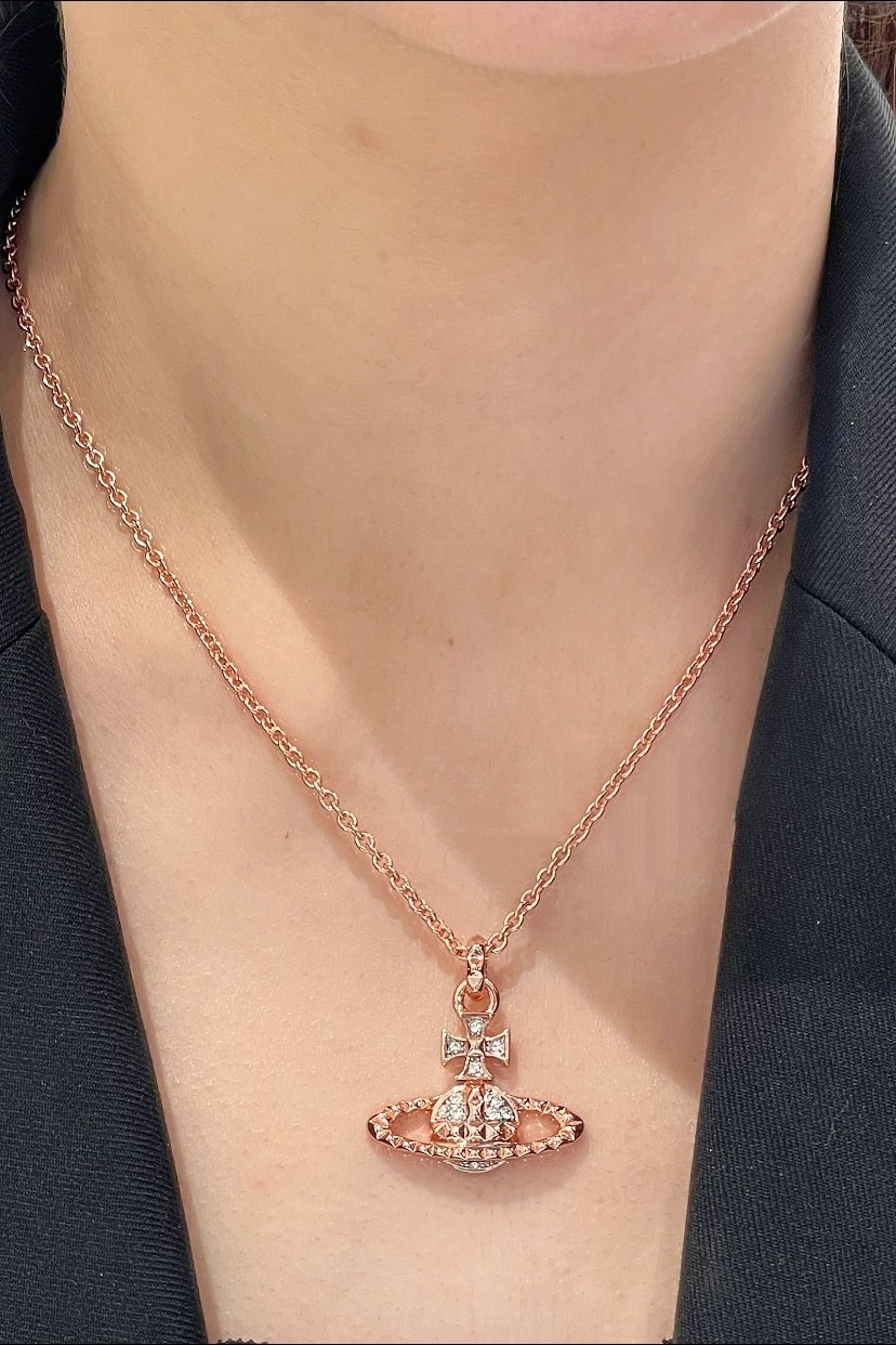 <限時開團🌙> VIVIENNE WESTWOOD MAYFAIR 鉚釘平面土星 黃銅 女款 玫瑰金色