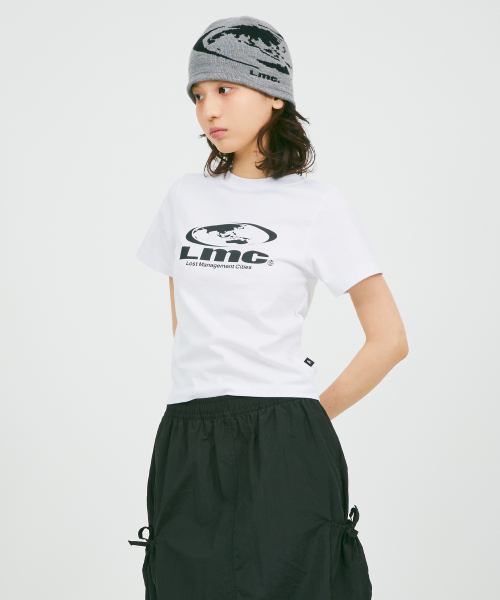 【代購】LMC 女 OVAL GLOBE CROPPED 短版 短袖 短T 0LM24STS806