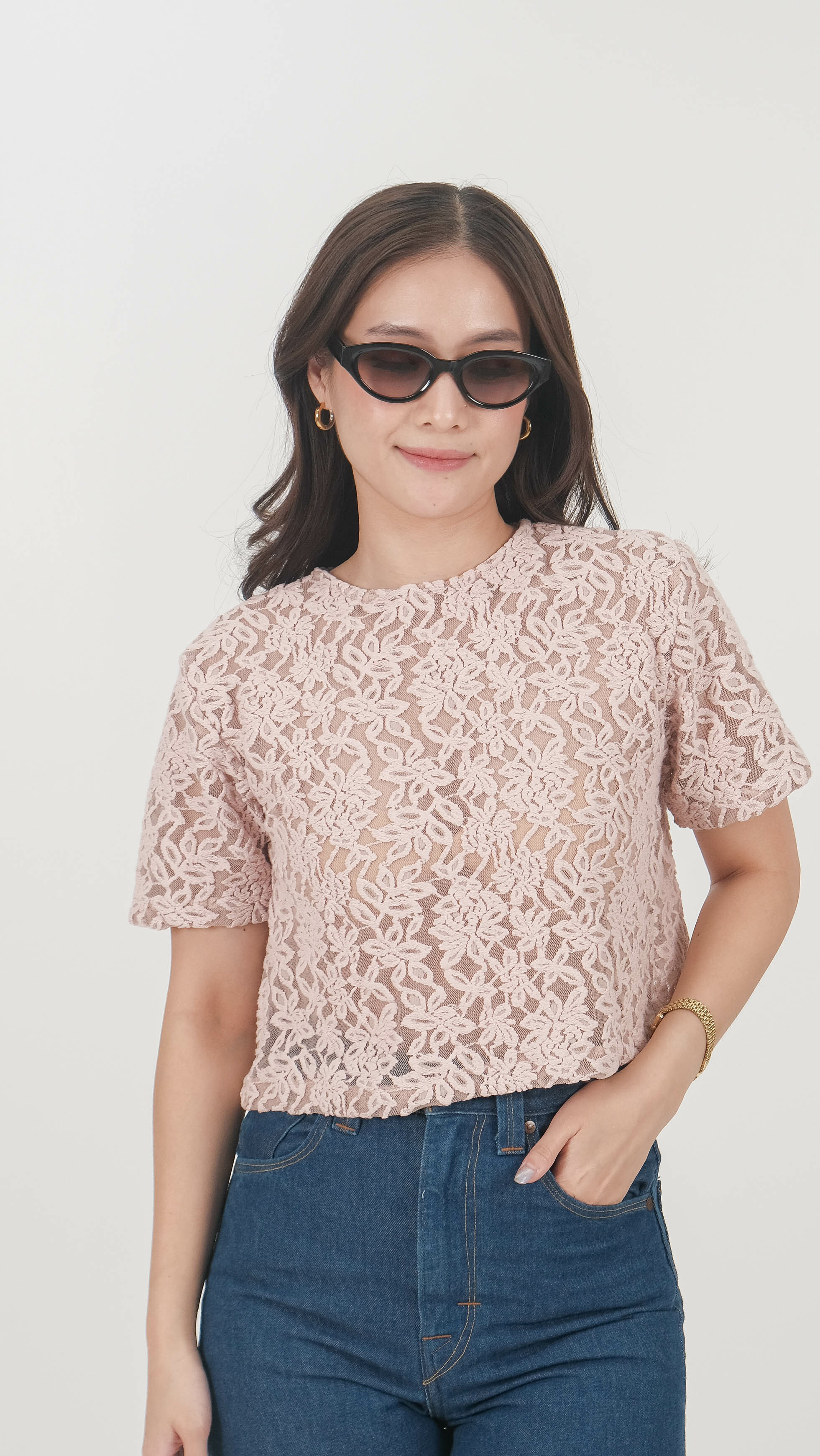 Shea Lace Top - Nude