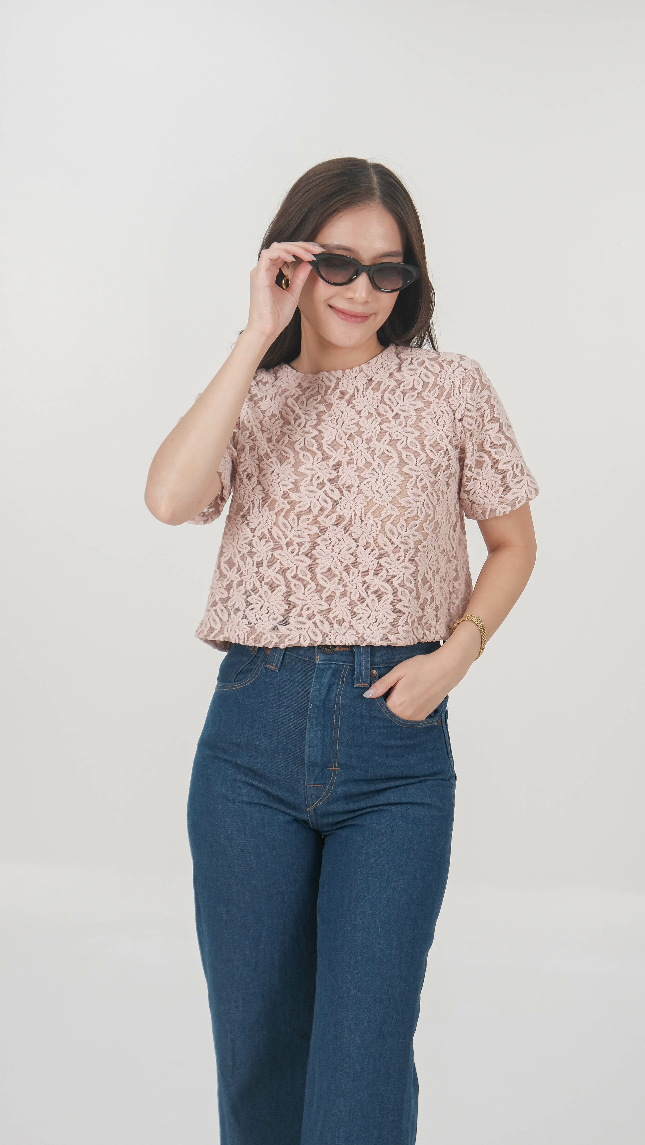 Shea Lace Top - Nude