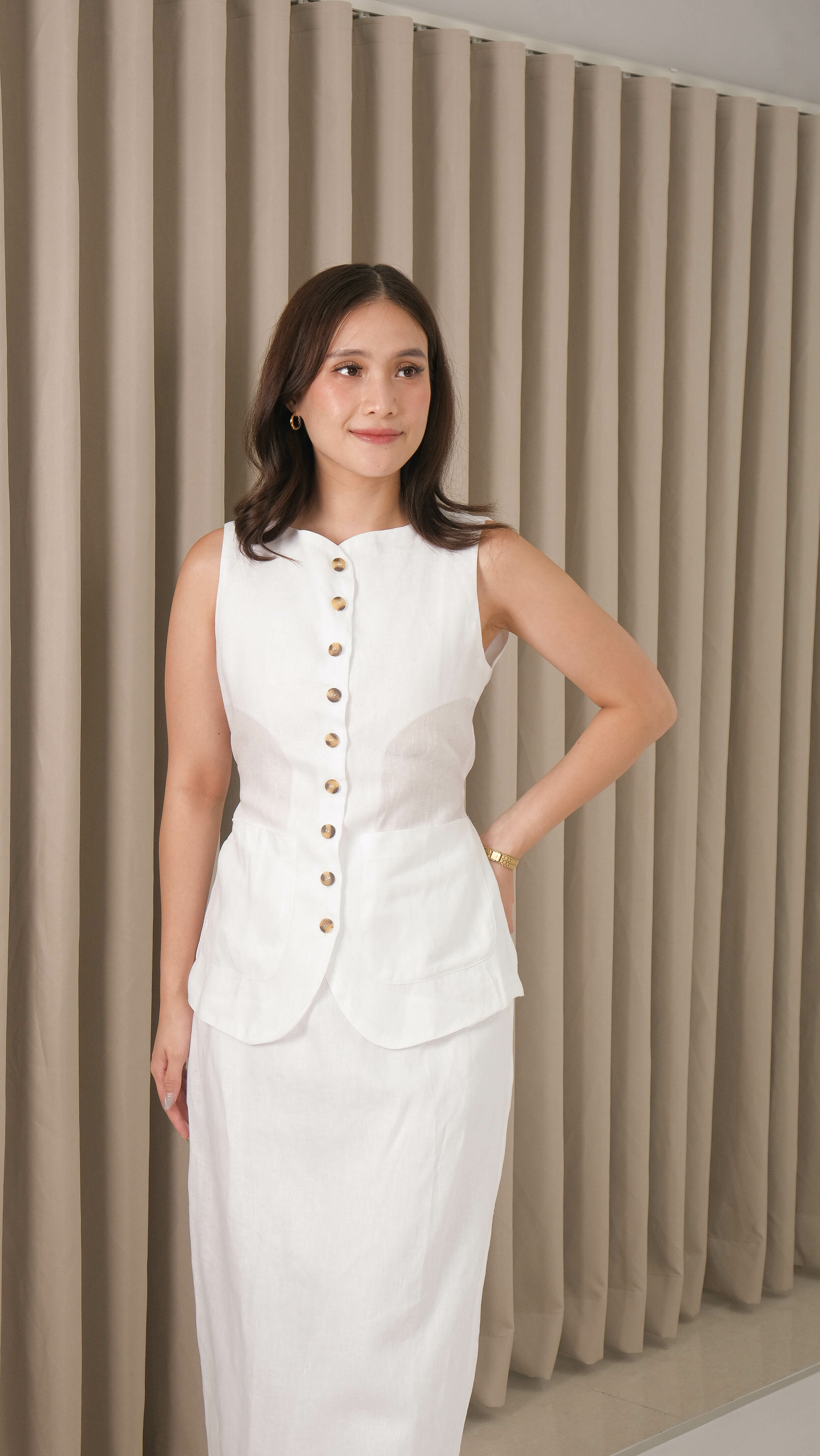 Ronnie Linen Set - White