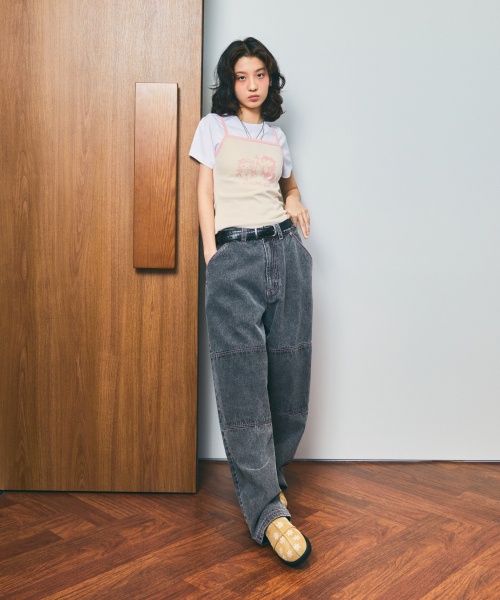 【代購】LMC 女 LOVE MY CAT 復古 貓貓圖案 無袖 背心 0LM24SSV801CRM