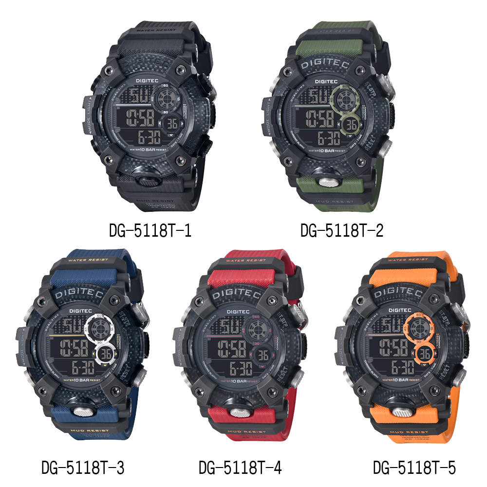 【DIGITEC 數碼科技】 DG-5118T 電子錶 男錶 電子錶 運動錶
