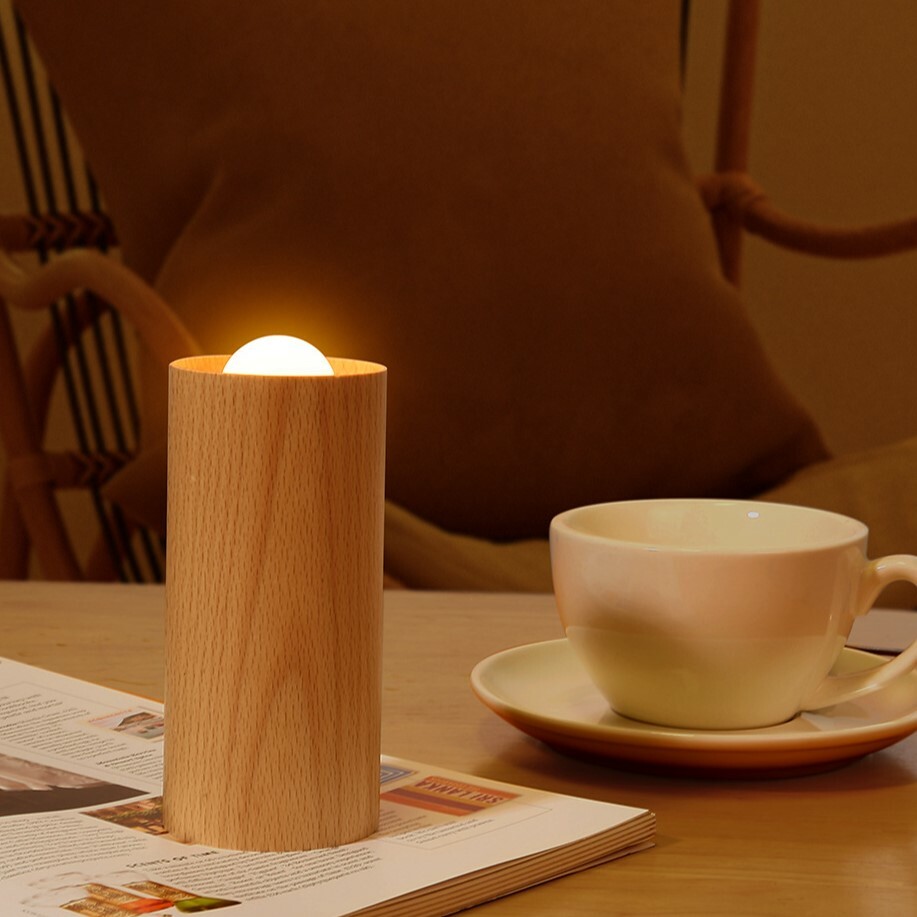 櫸木燭光LED燈∣北歐簡約系列 高款∣FOHO