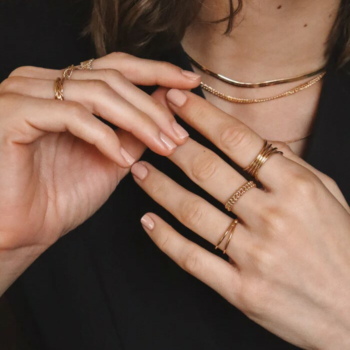 1WK0708-170 WAEKURA Ring Louna Gold (A-LX-E)