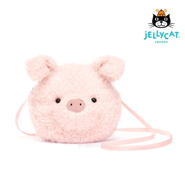 【樂森藥局】英國 Jellycat Little Pig Bag 毛茸茸小豬斜背包、造型斜背包