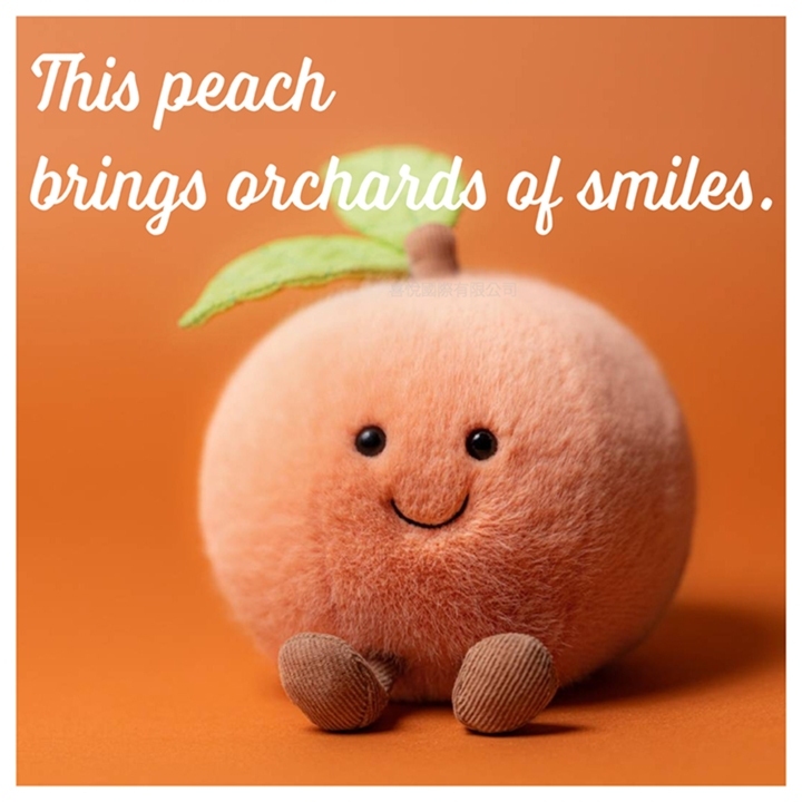 【樂森藥局】英國 Jellycat Amuseables Peach 趣味水蜜桃、絨毛玩偶