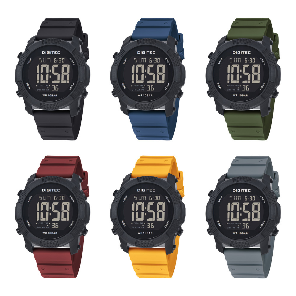【DIGITEC 數碼科技】DG-5189T 電子錶 數位面盤 大數字顯示 防水錶