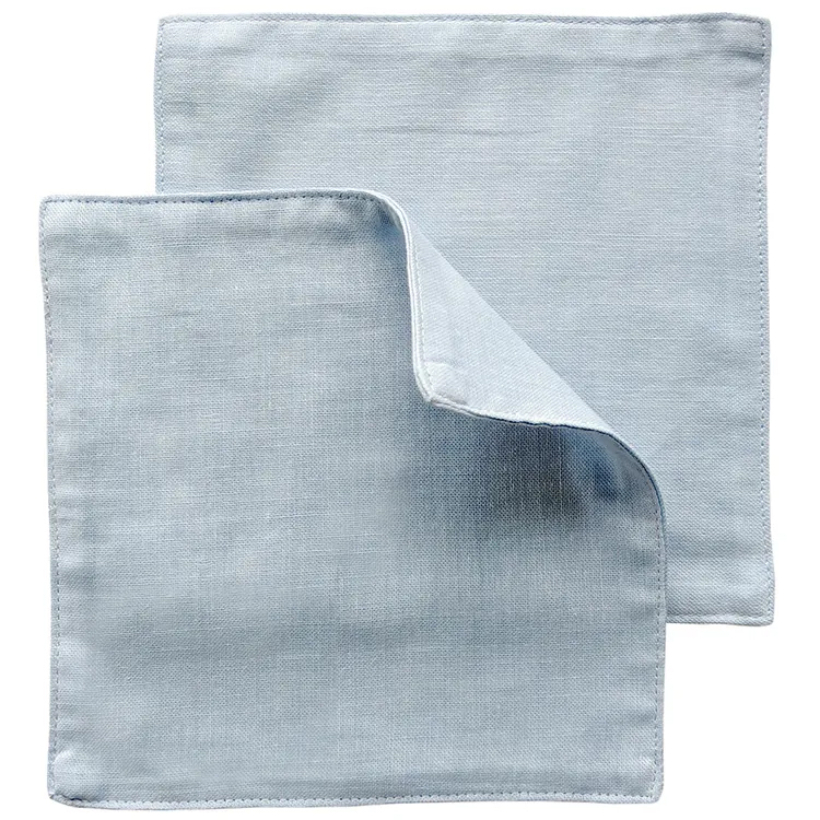 手帕有機棉淨色 (15 厘米 x 15 厘米) x 2