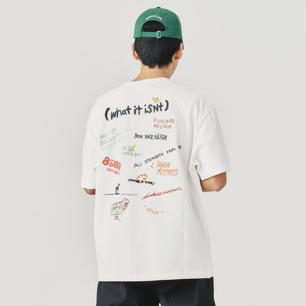 🇰🇷 韓國 What It Isnt 小飛人塗鴉 T-Shirt (K7/BR698)