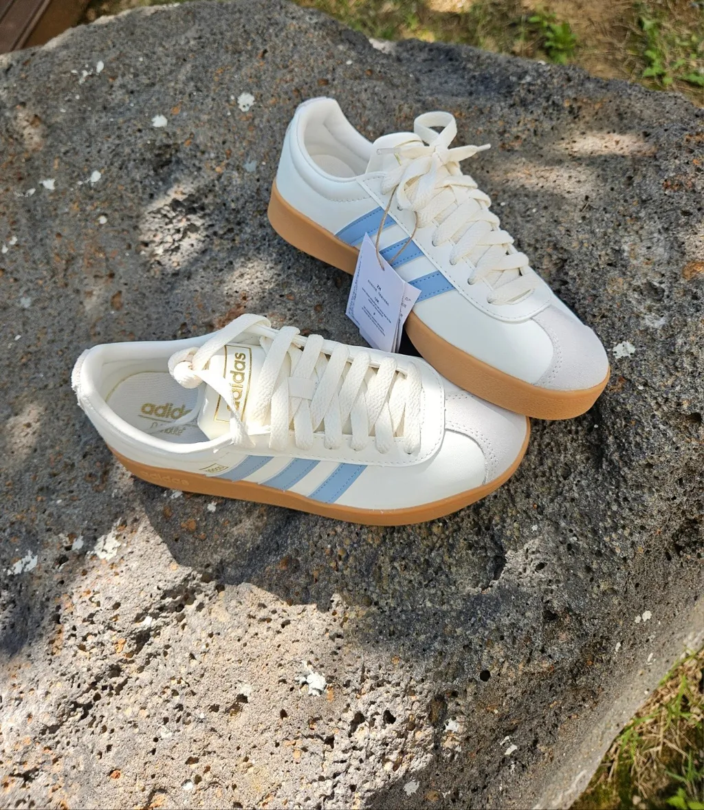 ADIDAS COURT 小SAMBA 焦糖底 "BABY BLUE" (雙11限時優惠!)