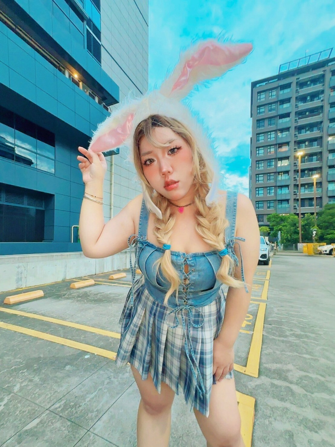 丹寧辣妹綁繩爆乳背心🍭自訂款