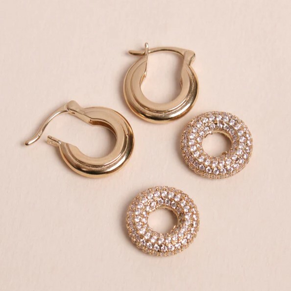 1WK0708-186 [WAEKURA] Earrings Luna Gold  (A-LX-E)