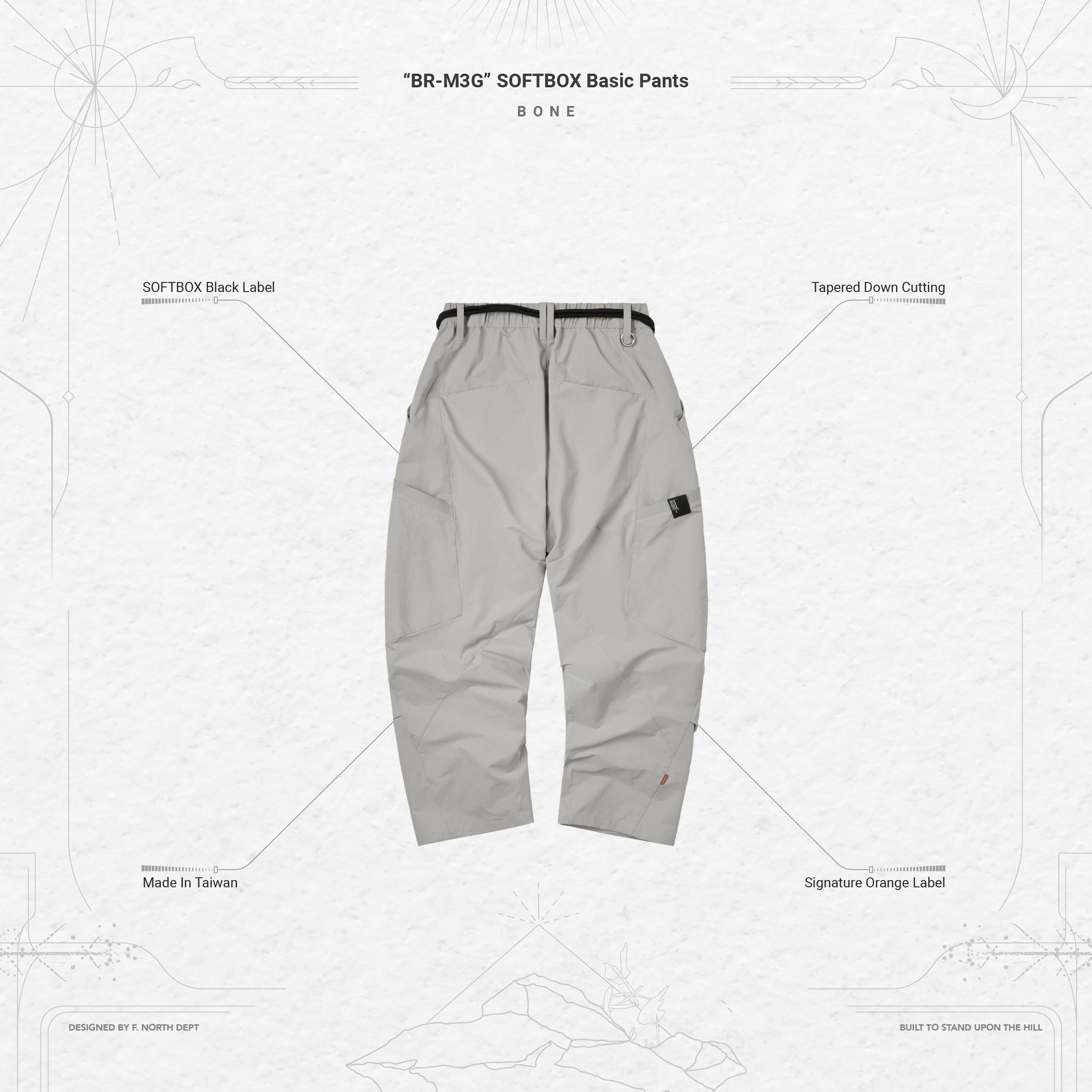 BR-M3G” SOFTBOX Basic Pants - Gray