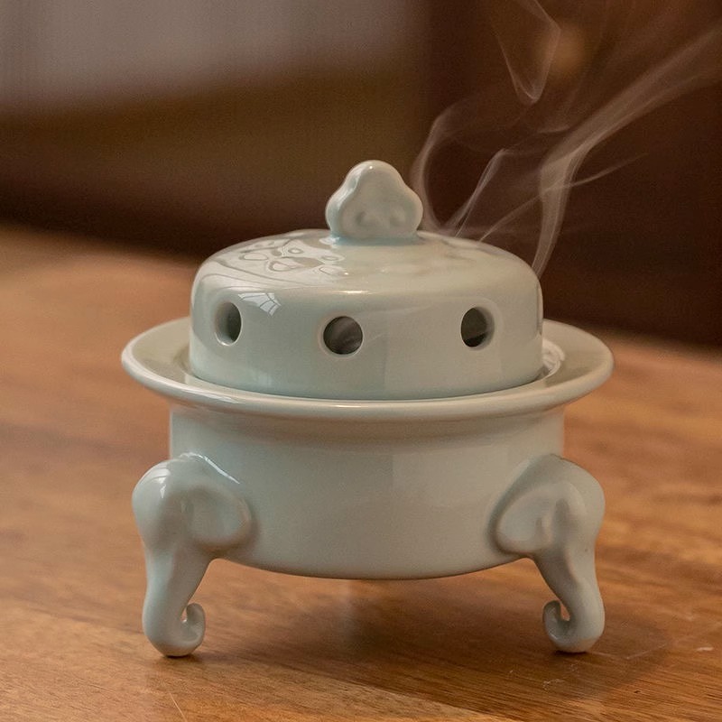 招財象陶瓷薰香爐