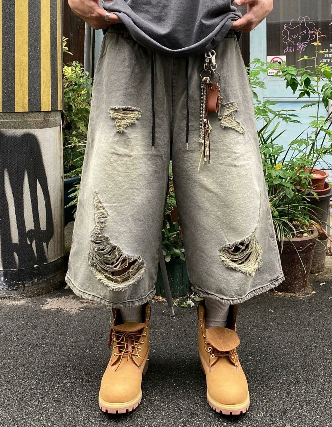 洗水破洞牛仔短褲 P2865