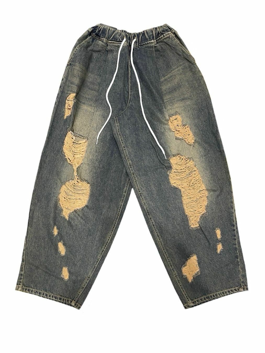 洗水破洞鬆身牛仔褲 P2861