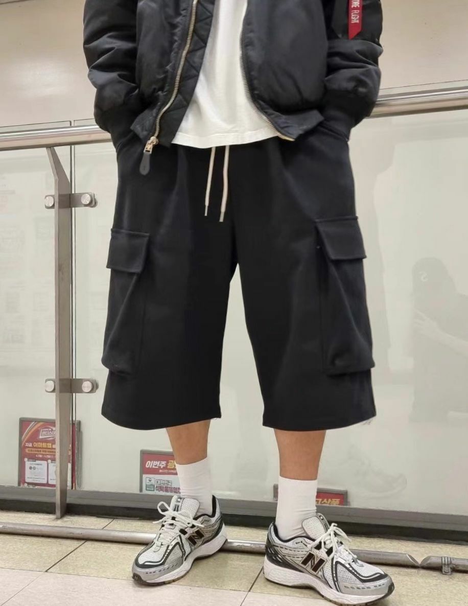 淨色棉質工裝短褲 P2867