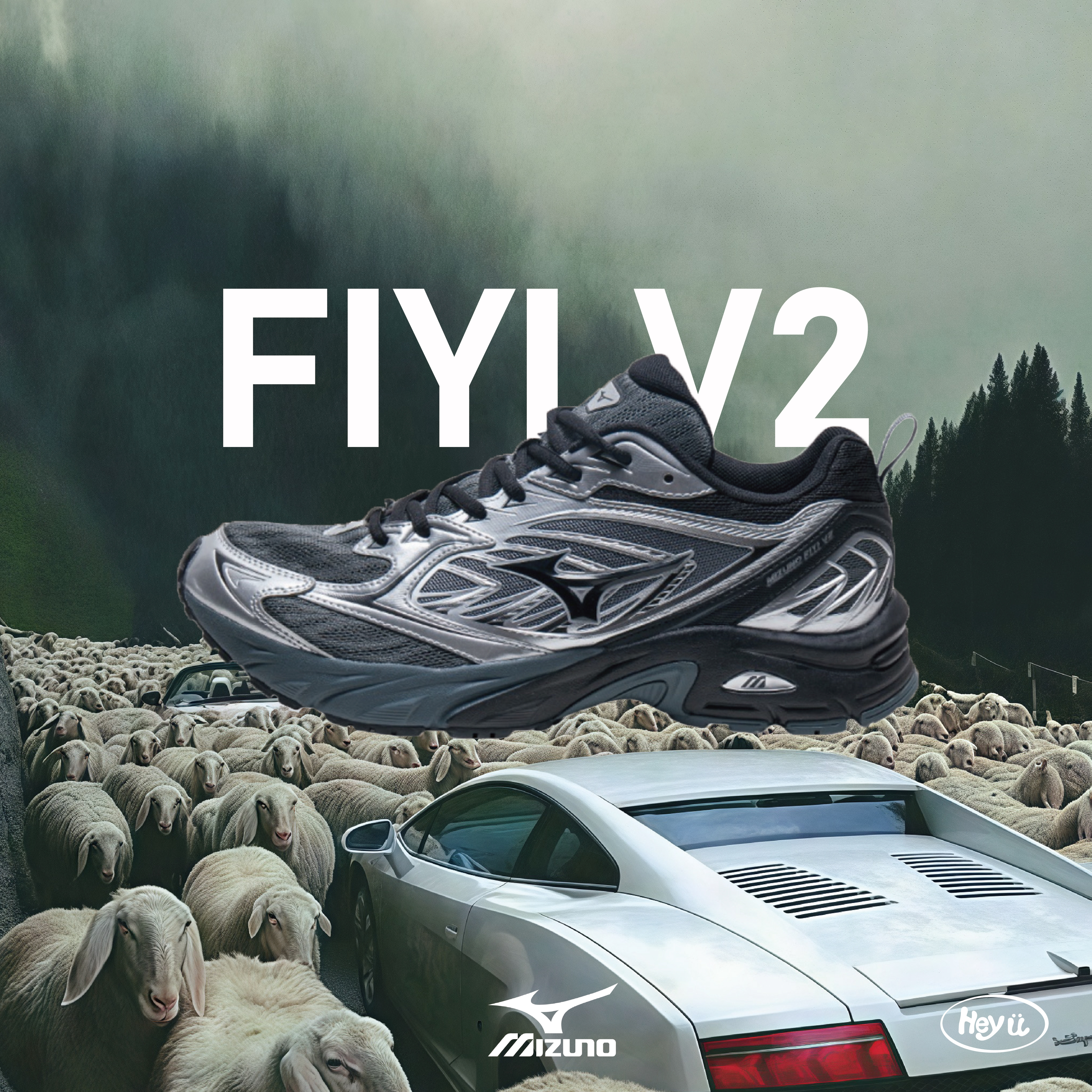 <國外限定款> Mizuno FIYI V2 (黑銀)
